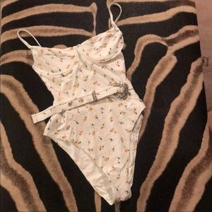 ONIA x we wore what one piece swim suit with belt